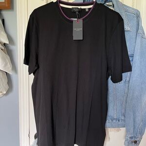 NWT Ted Baker Black HELPA Short Sleeve T Men's Shirt 4